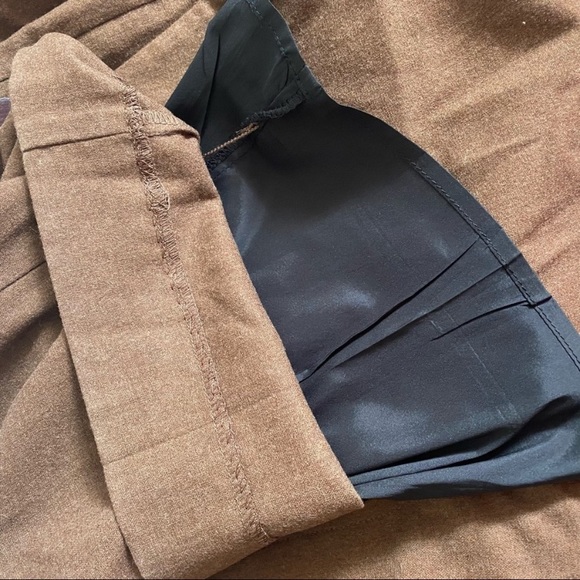 Apparel Brown Belted Wide-Leg High Rise Pants New - Picture 4 of 8